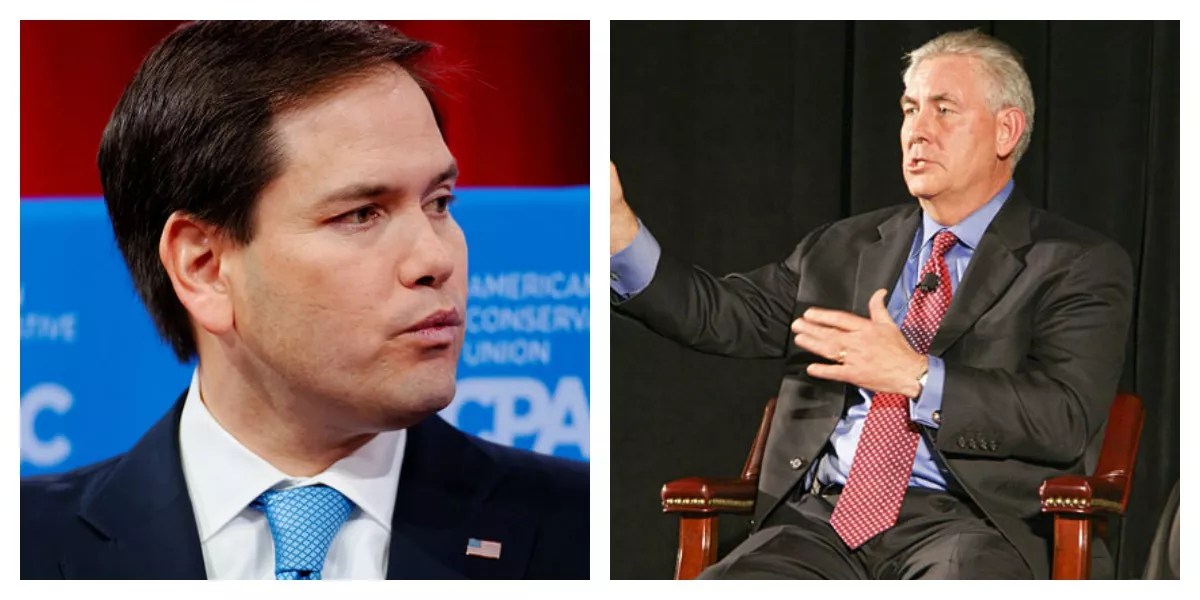 Marco Rubio, a Man Tragically Born Without a Spine, Will Vote for Rex Tillerson