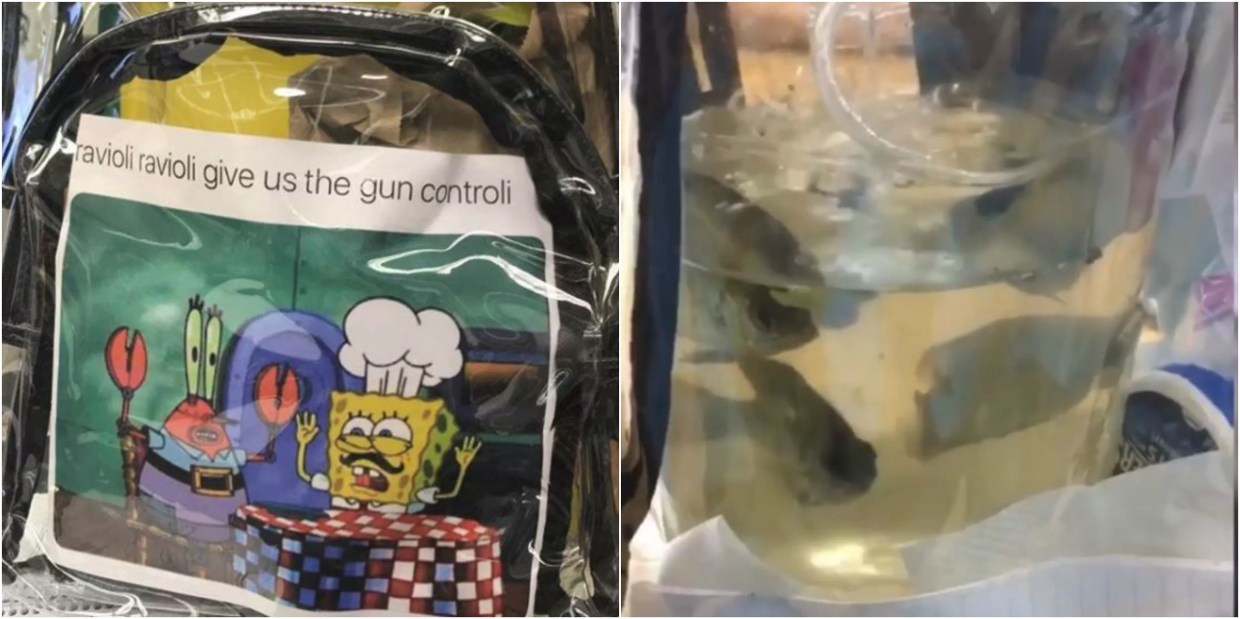 Parkland Students Are Trolling Their New Clear Backpacks With Memes and Live Fish