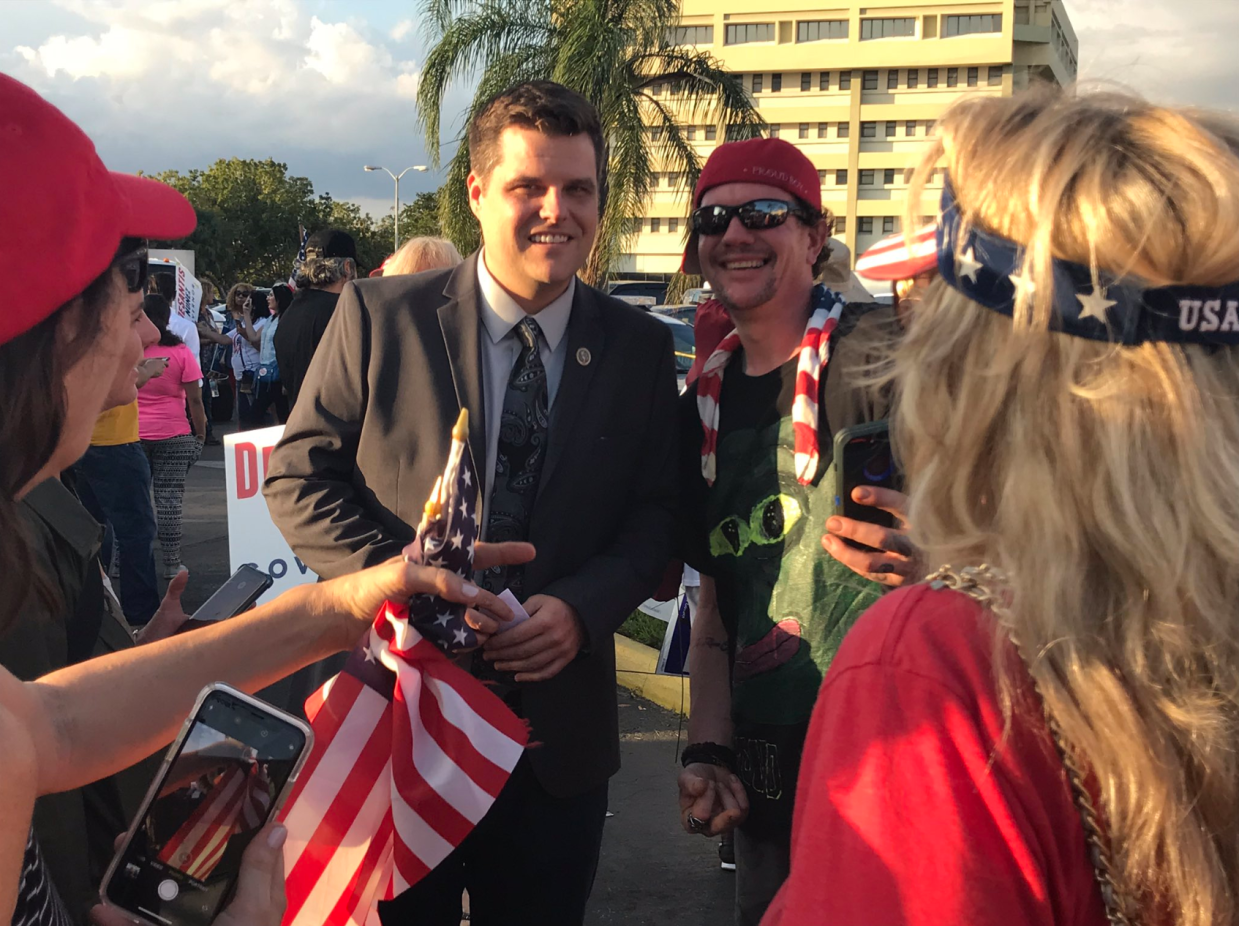 Florida Rep. Matt Gaetz Photographed With Proud Boy in “Pepe the Frog” Shirt