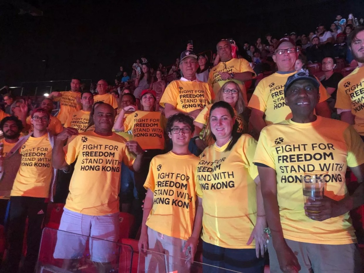 Cuban Exile Group Supports Hong Kong Protesters at Miami Heat Game