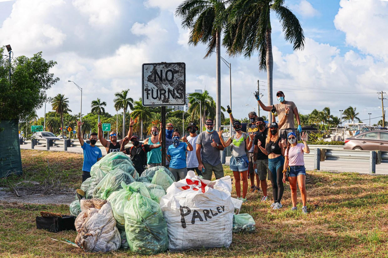 Cleanup Nets a Whopping 1,500 Pounds of Trash From MacArthur Causeway