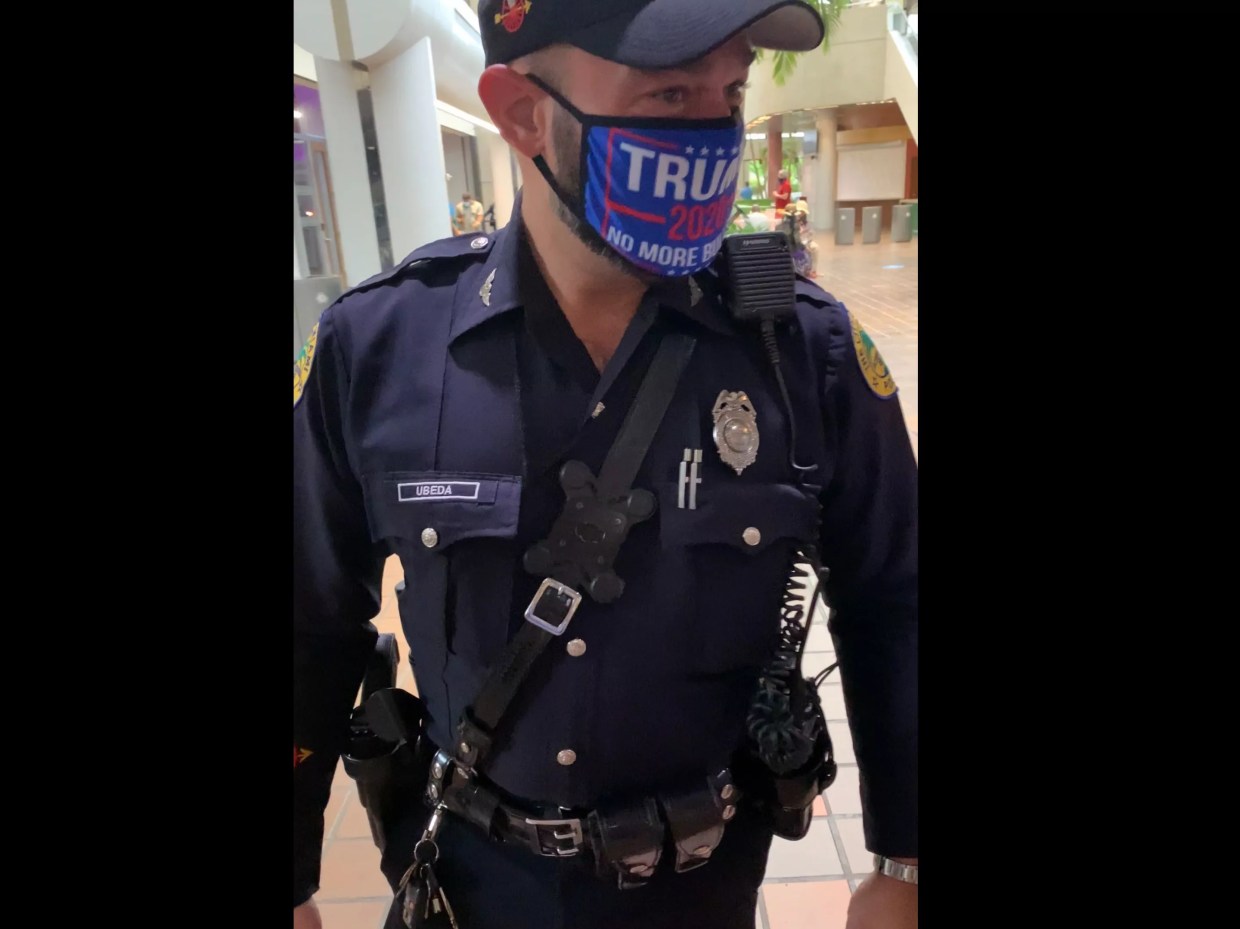Miami Cop Who Wore Trump Mask to Vote Gets Written Reprimand