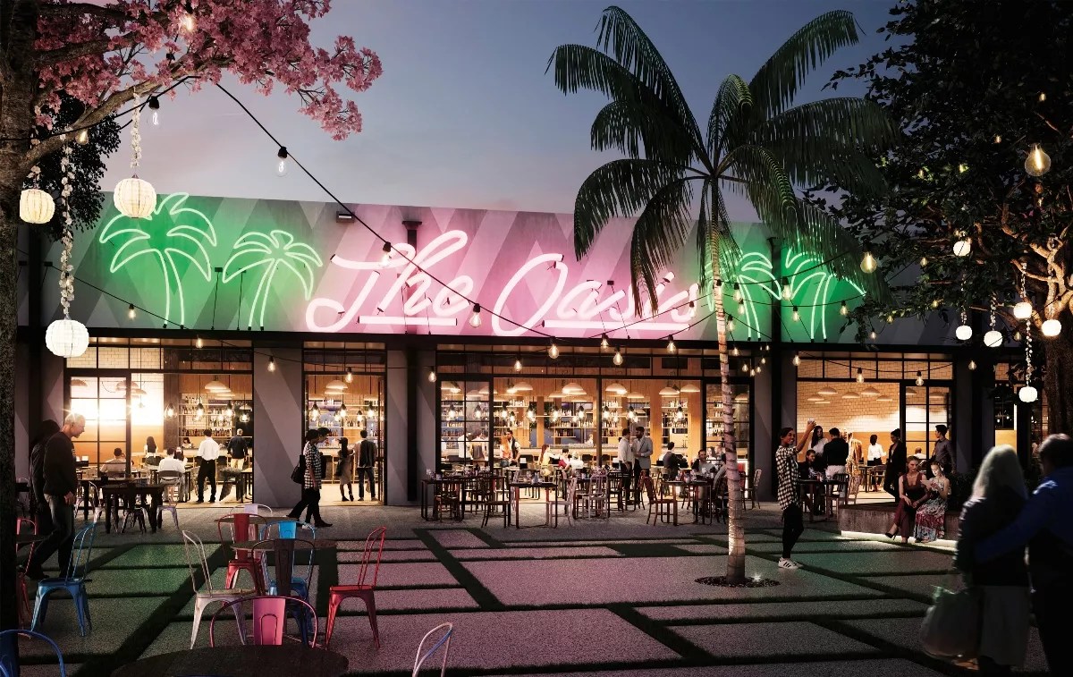The Oasis, an Outdoor Venue With Food, Drinks, Art, and Music, Will Open in Wynwood