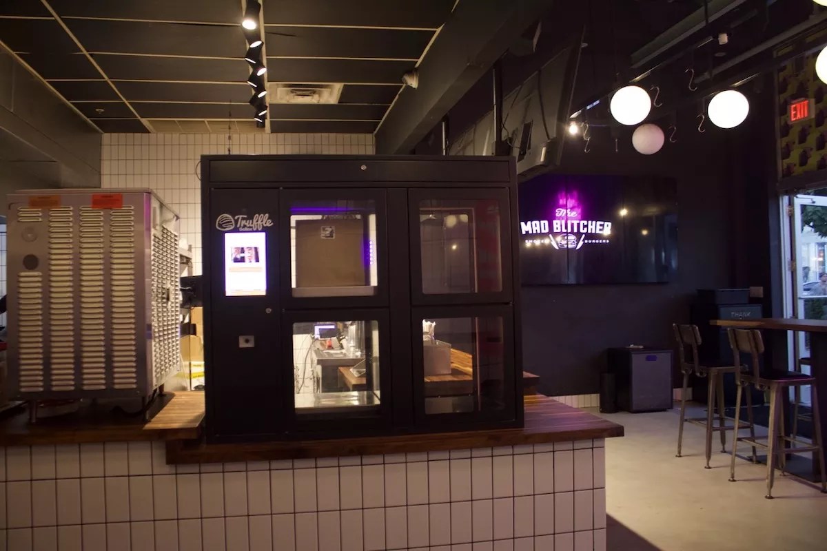 GoBox system sitting on the counter at the Mad Butcher in Miami's Wynwood neighborhood