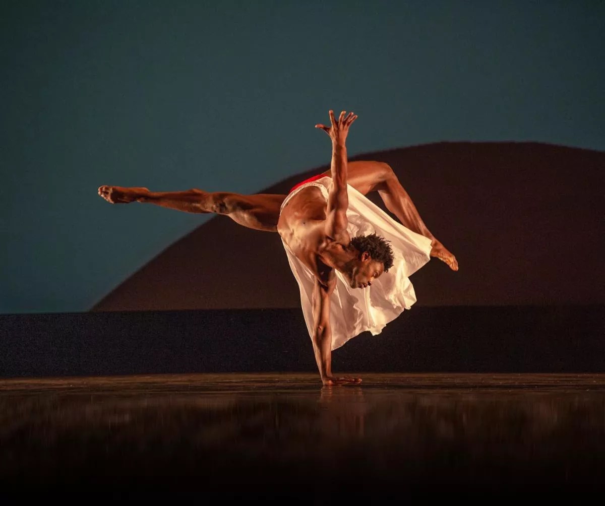 Dancer Leon Cobb on stage