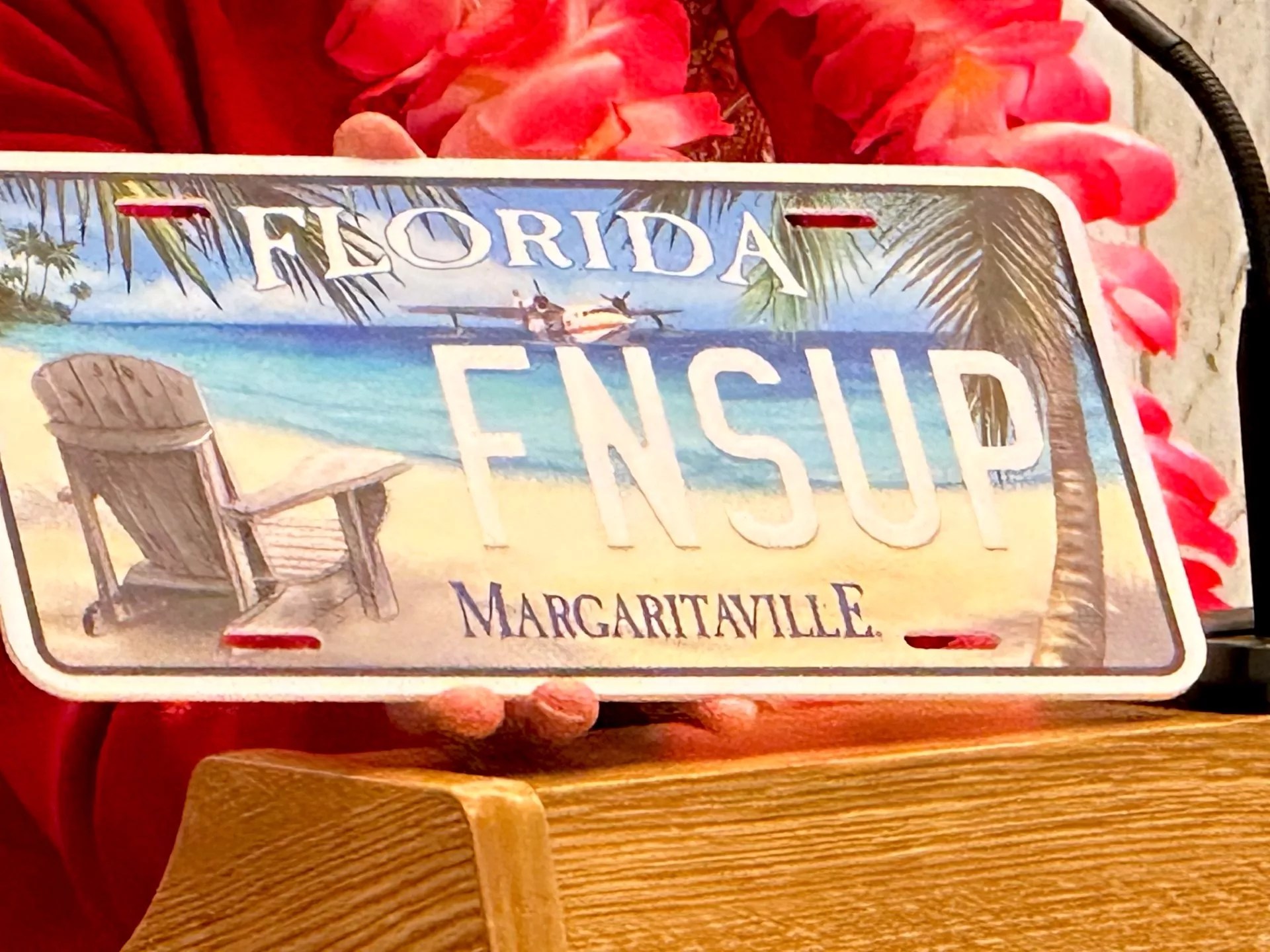 A mockup of the Jimmy Buffett license plate