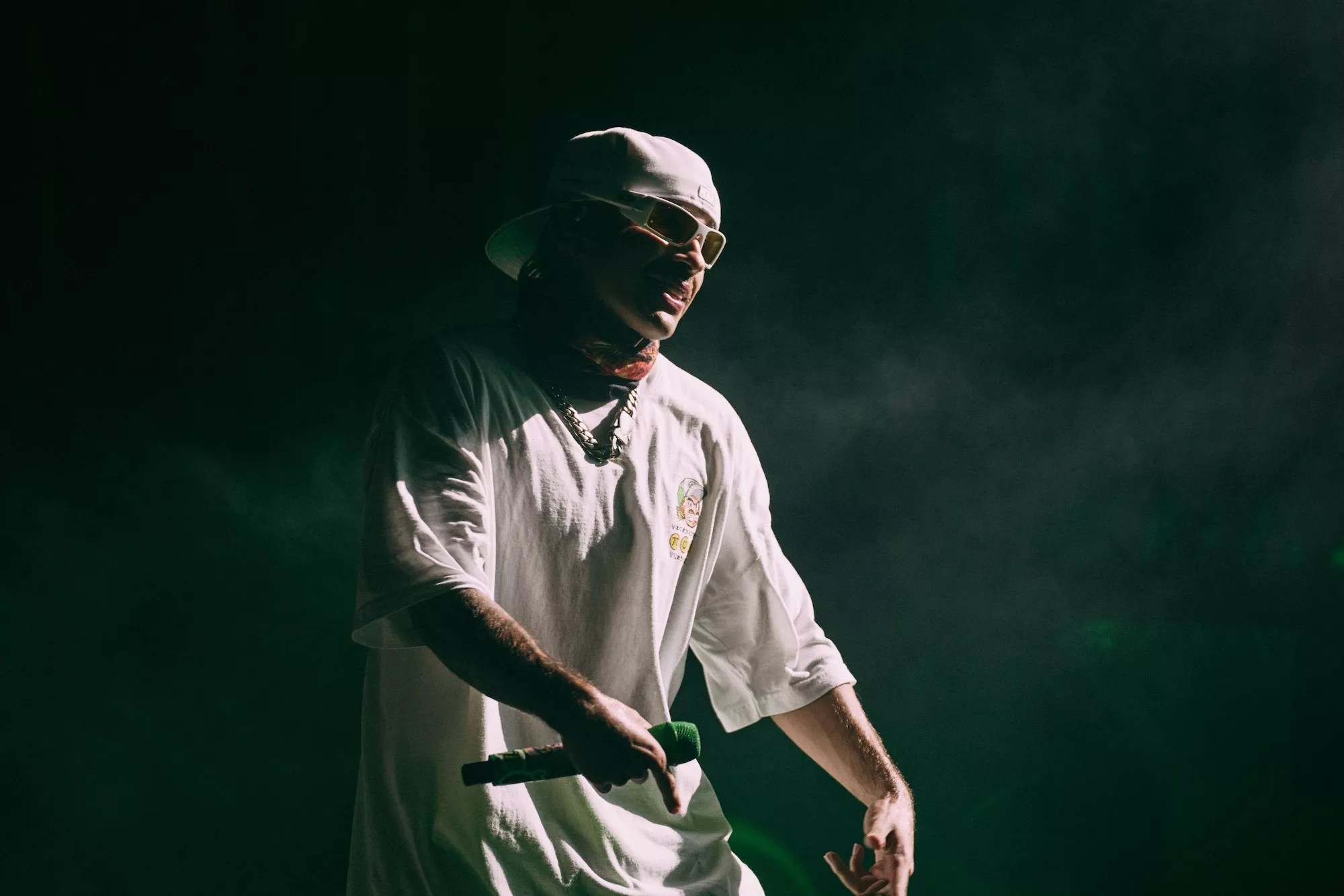 Feid performing on stage