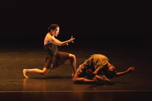 Andrea Yorita and Shawn Cusseaux dancing on stage