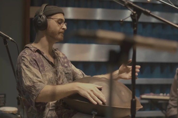 Michael Cantalupo in recording in Criteria Studios