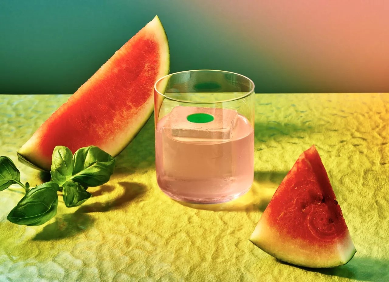 cocktail with watermelon rinds