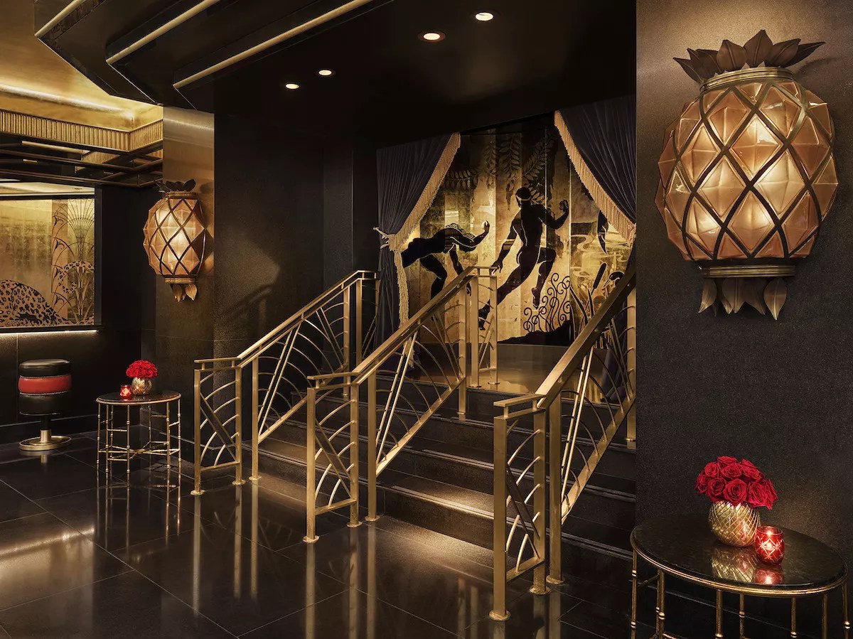 Art deco motif inside the Saxony Bar