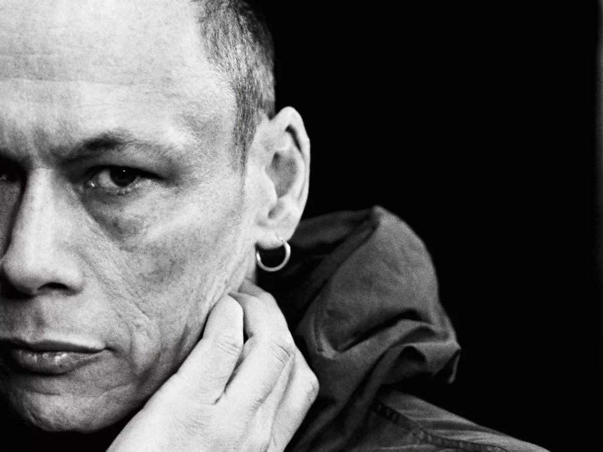 Black and white portrait of Luke Slater