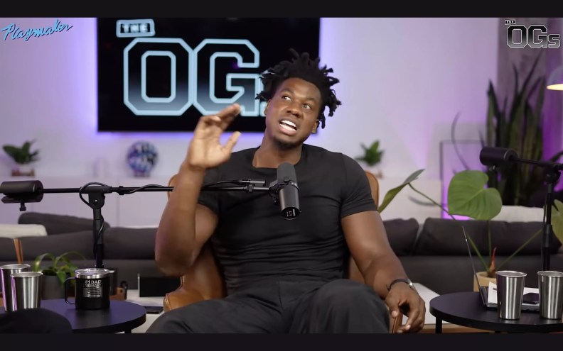 screenshot showing Hassan Whiteside in 2024 on the OGs podcast