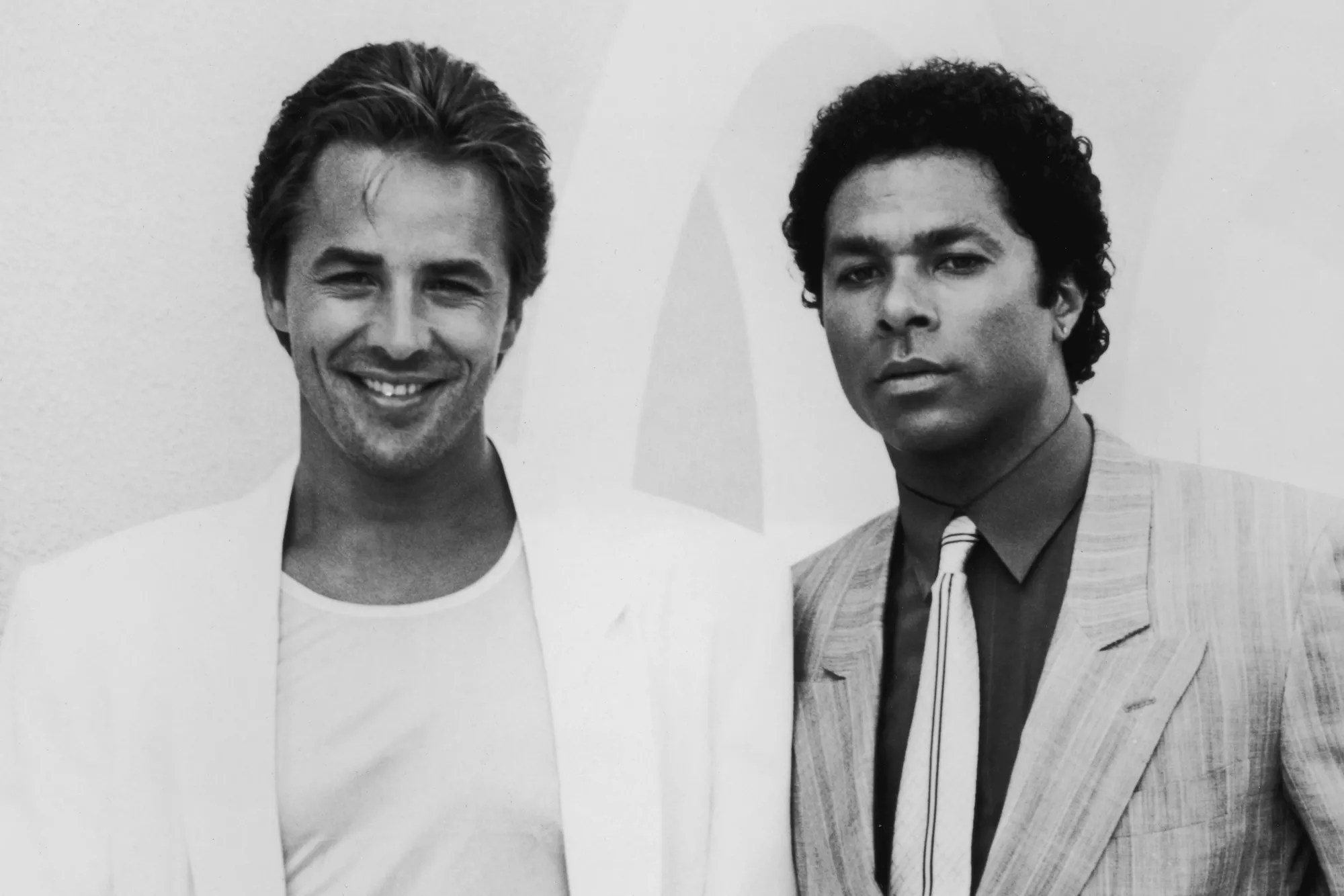 Don Johnson and Philip Michael Thomas in Miami Vice