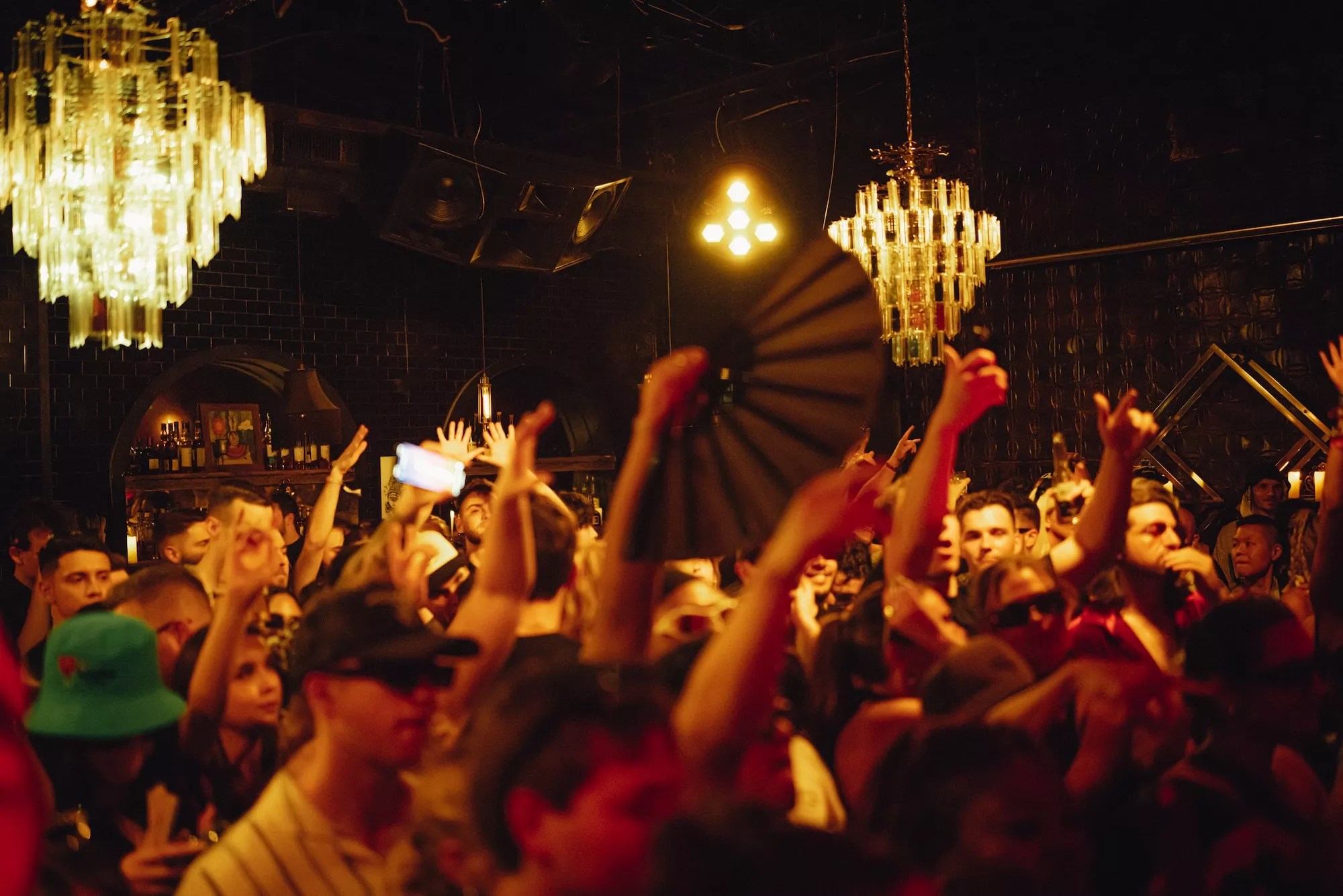 Crowd inside of Floyd in Miami