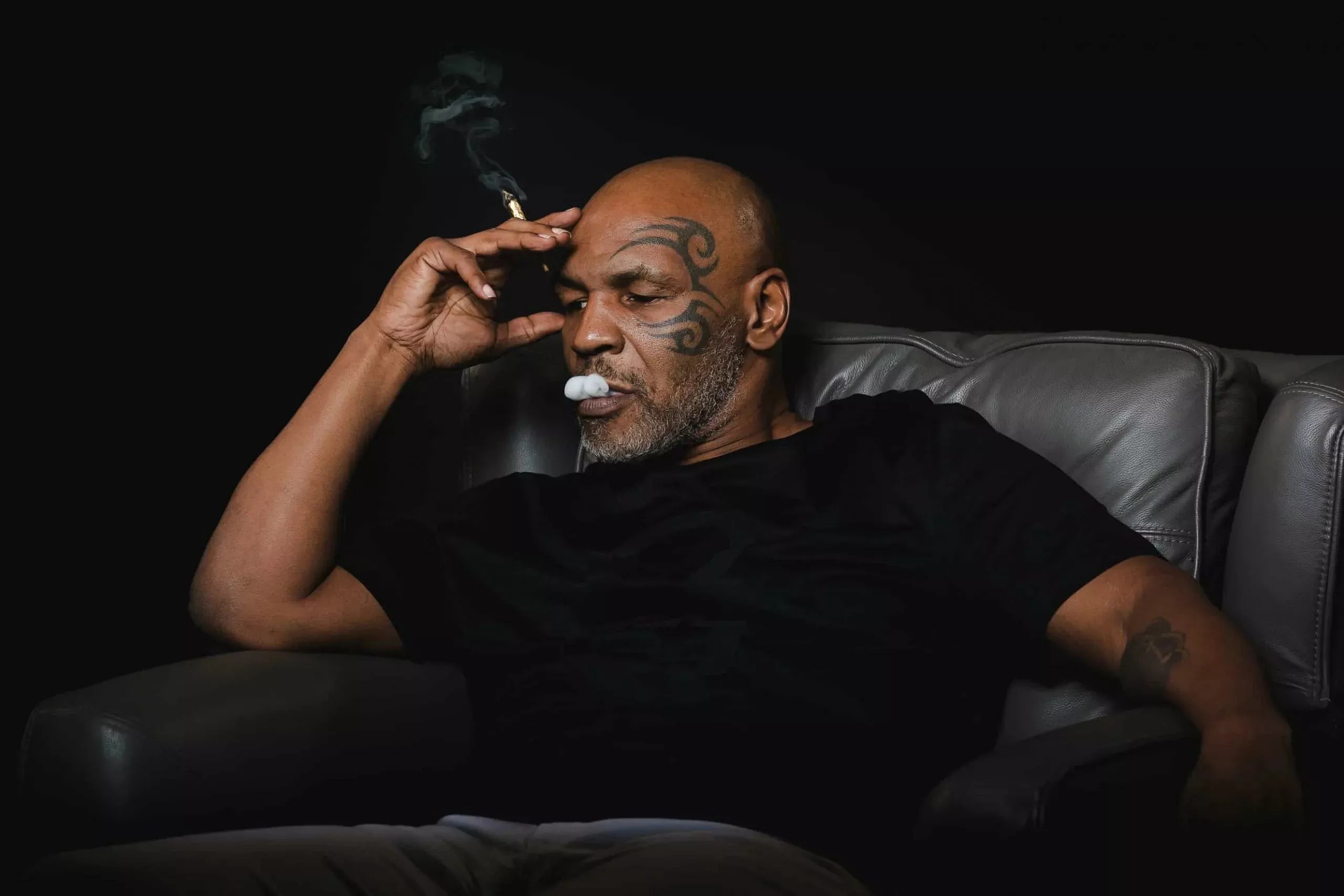 Mike Tyson smoking marijuana