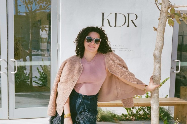 Katia David Rosenthal standing outside of KDR