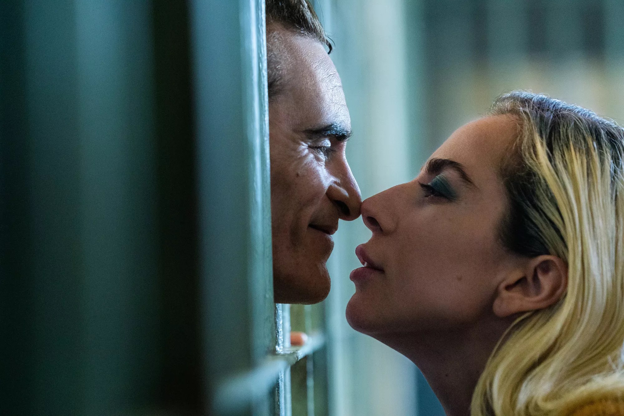 Still of Joaquin Phoenix and Lady Gaga in Joker: Folie à Deux