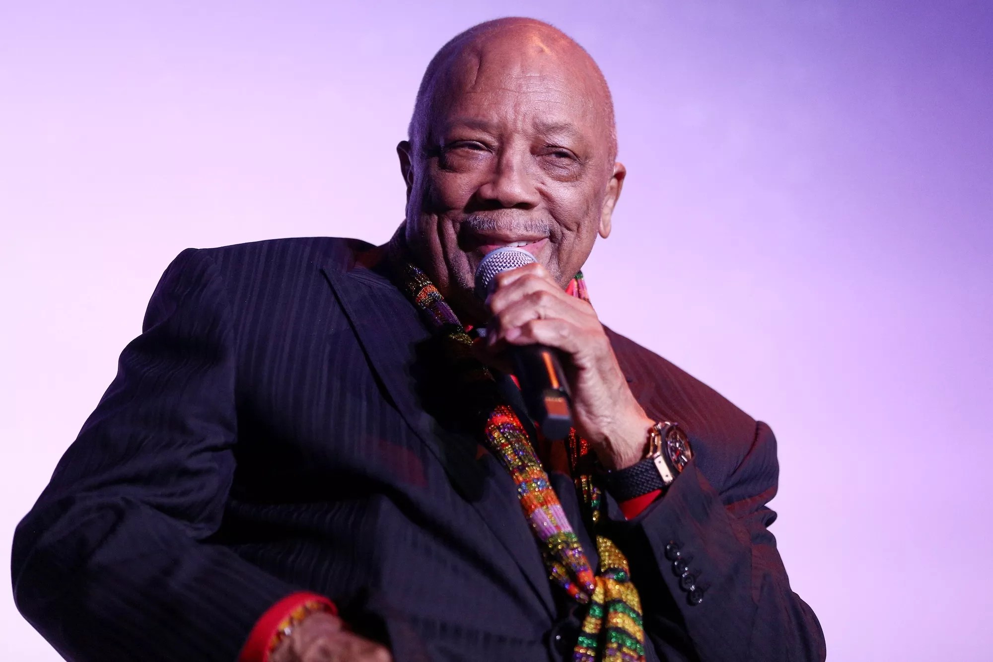 Quincy Jones at the premiere of Quincy on September 9, 2018, in Toronto