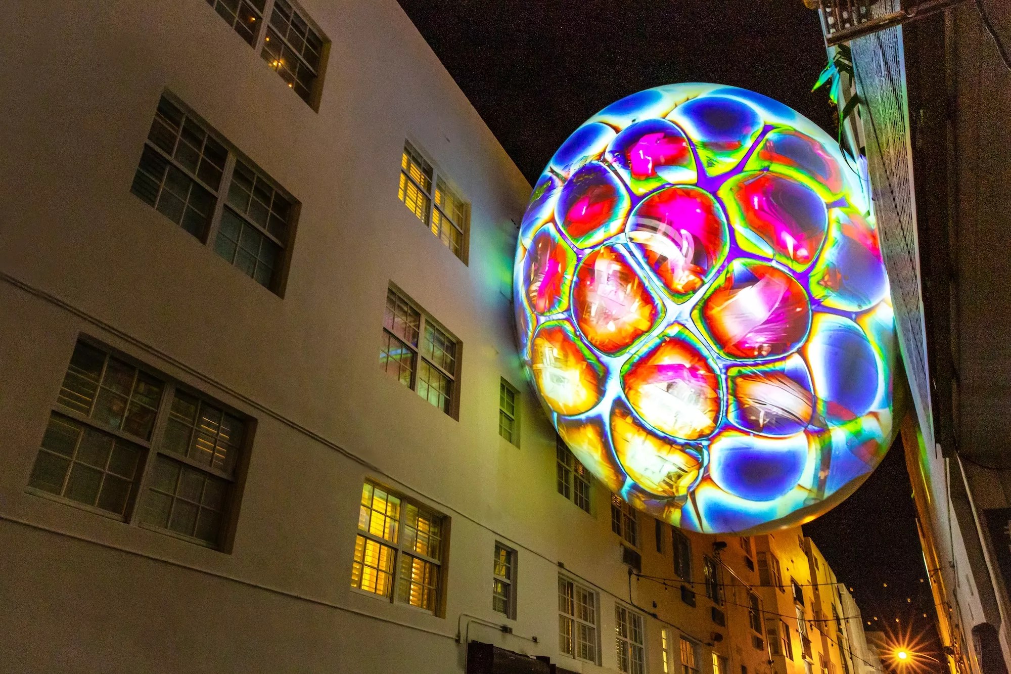 Large globe with images projected by [dNASAb]