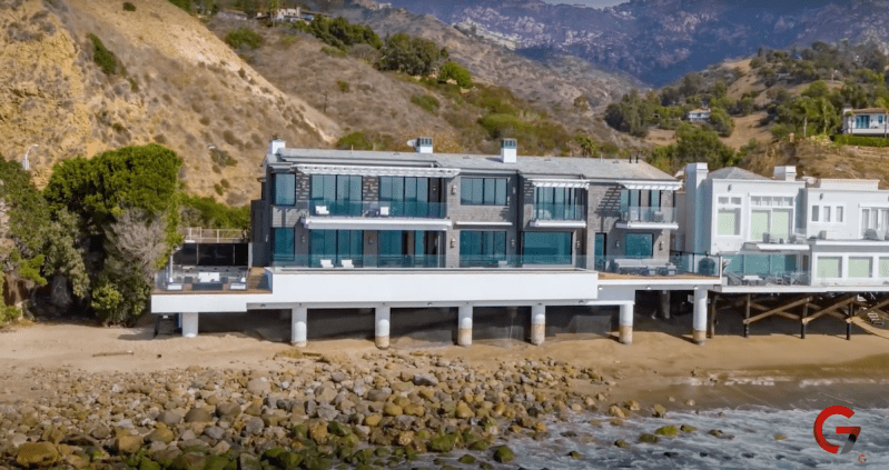 photo of a large beachfront mansion