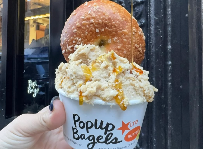 bagel in a cup