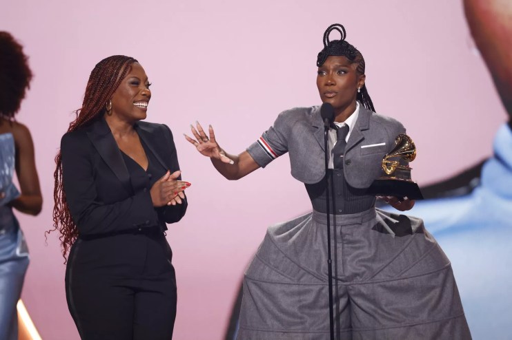 Doechii on stage at the 2025 Grammy Award