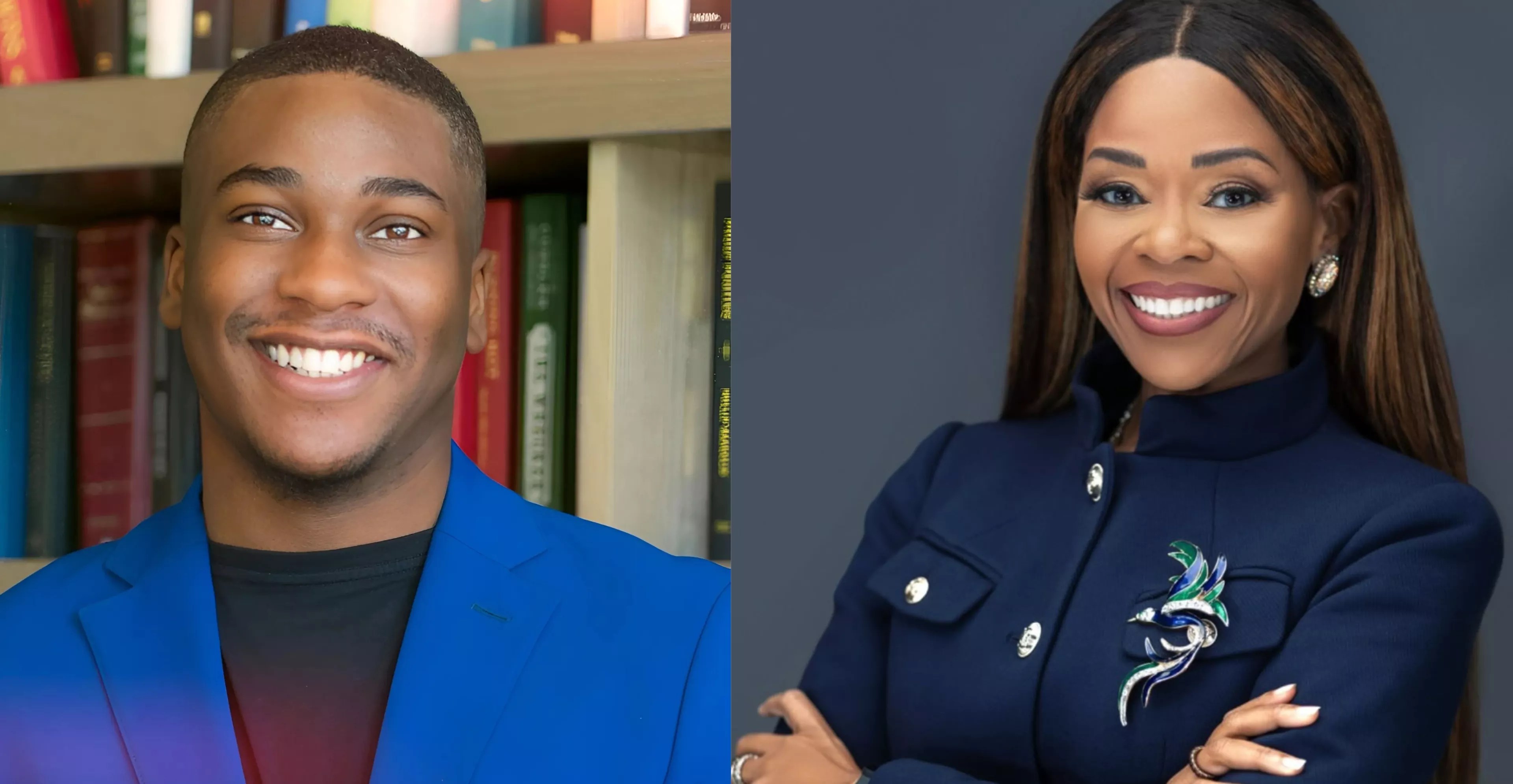 A side-by-side photo of Broward County activist Elijah Manley and U.S. Rep. Sheila Cherfilus-McCormick.