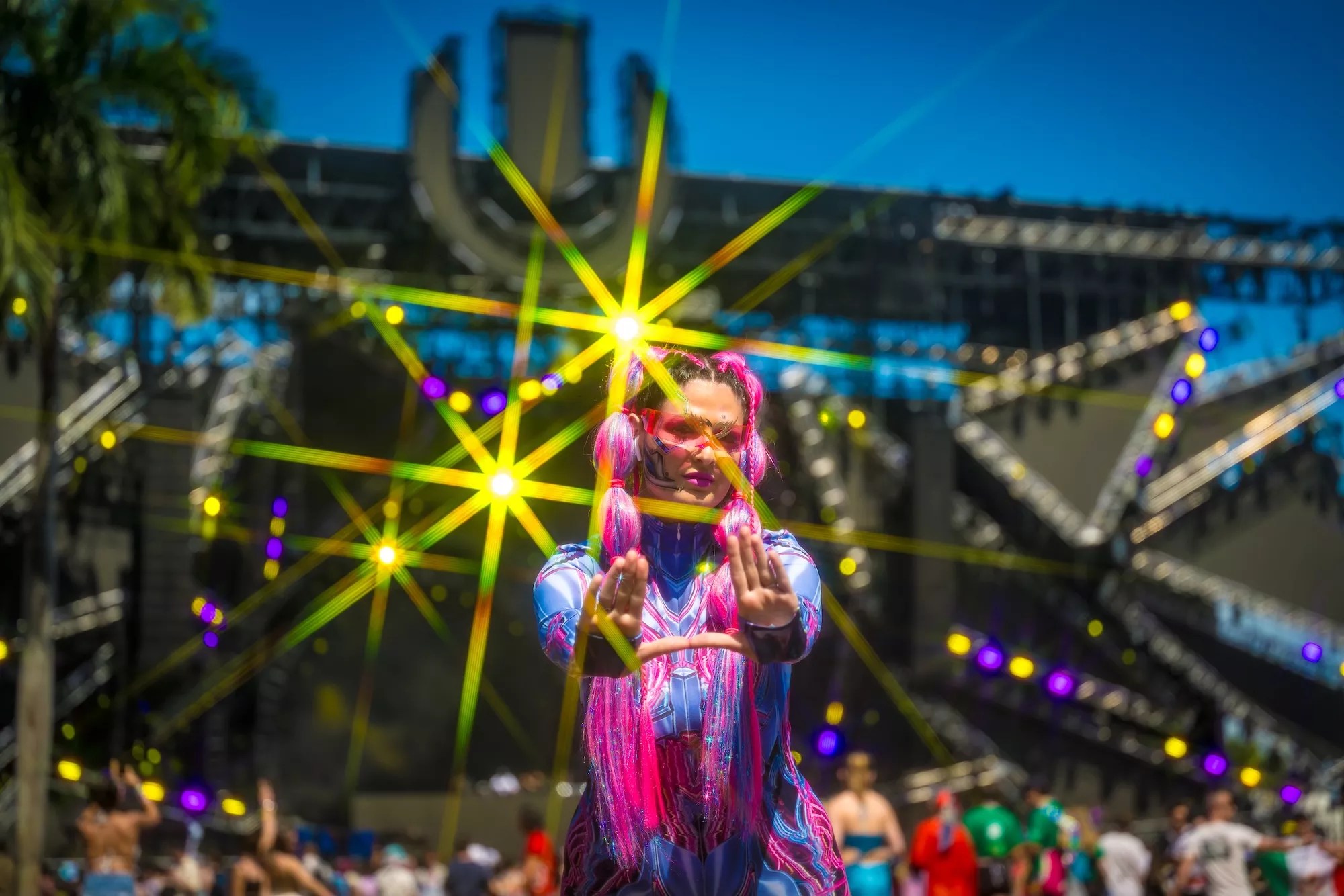 Woman at Ultra Music Festival in Miami