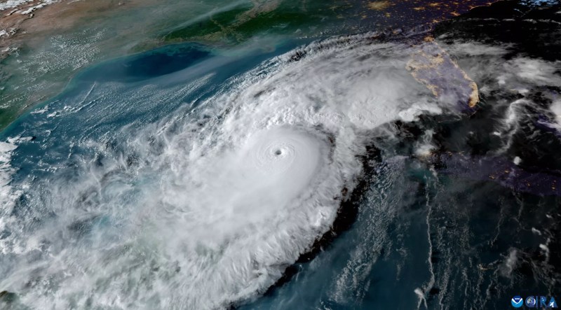 Image of Hurricane Milton from NOAA's GOES-16 satellite on Oct. 8, 2024