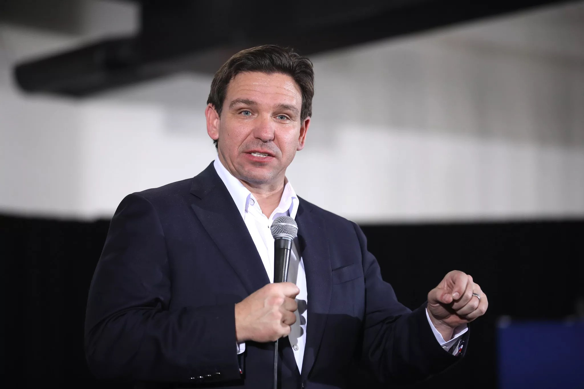 Photo of Ron DeSantis (briefly) on the campaign trail in 2024.