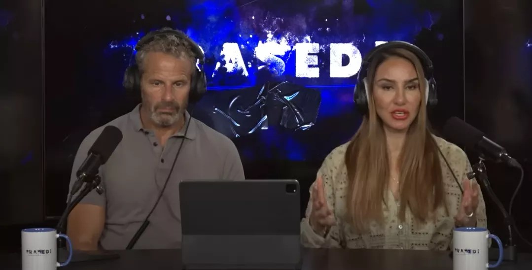 David and Leila Centner hosting their podcast