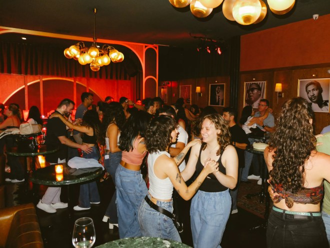 People dancing salsa