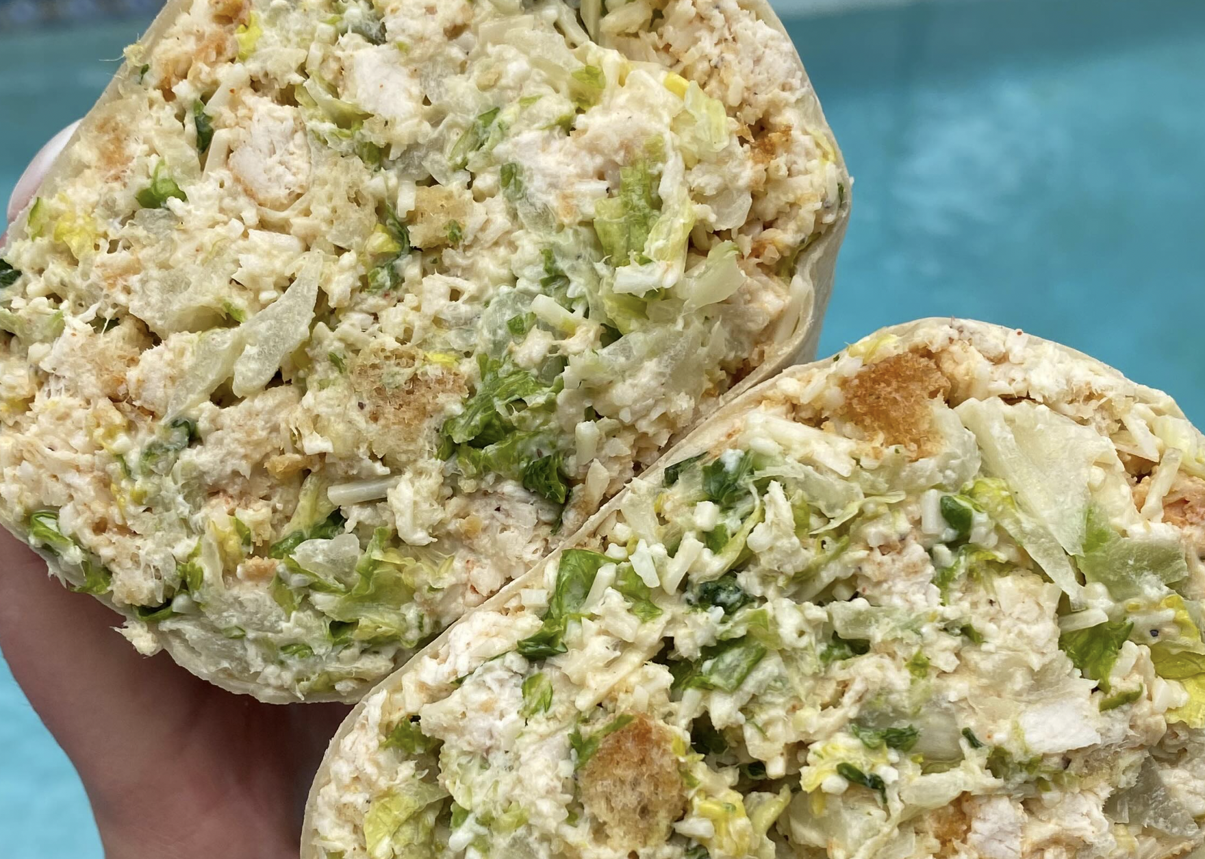 chicken wrap close up