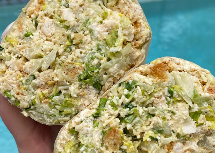 chicken wrap close up